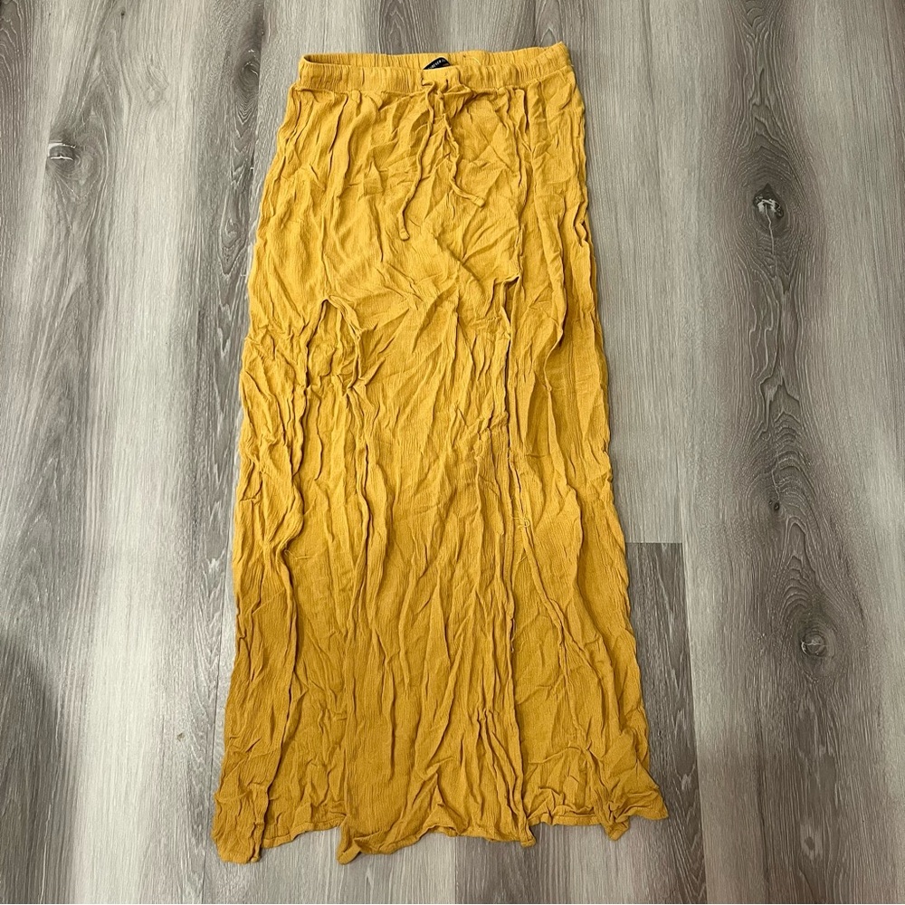 Forever 21 Mustard Yellow Maxi Skirt